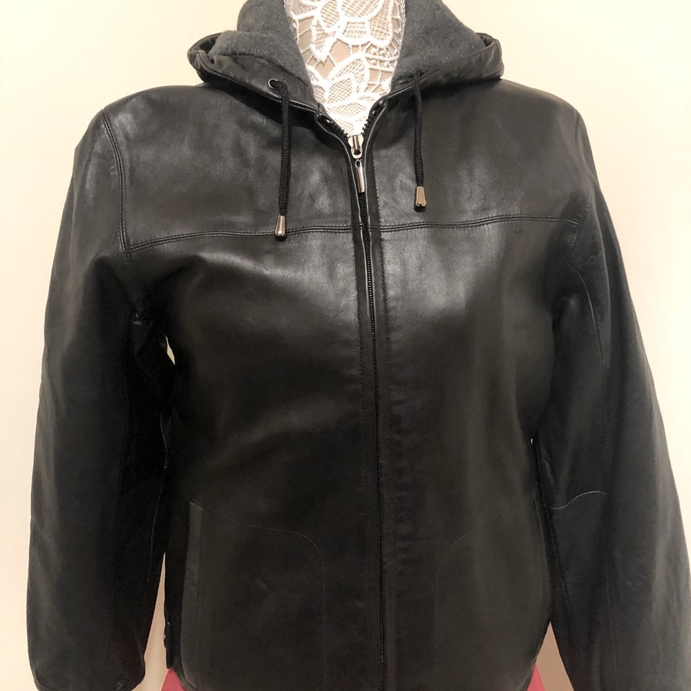 BLACK LEATHER JACKET MEN'S
